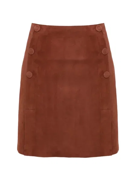 Fusta mini Yves Salomon reversibilă maro