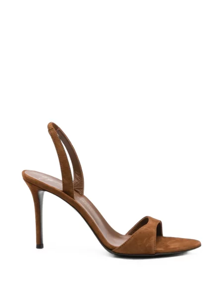Sandale Giuseppe Zanotti din piele de căprioară slingback maro