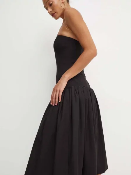 Сукня La Mania midi розкльошена GRAZIE чорний