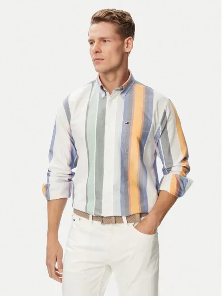 Tommy Hilfiger Риза Heritage Oxford бял