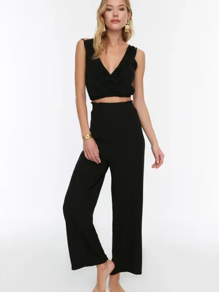 Bluzka Trendyol czarna