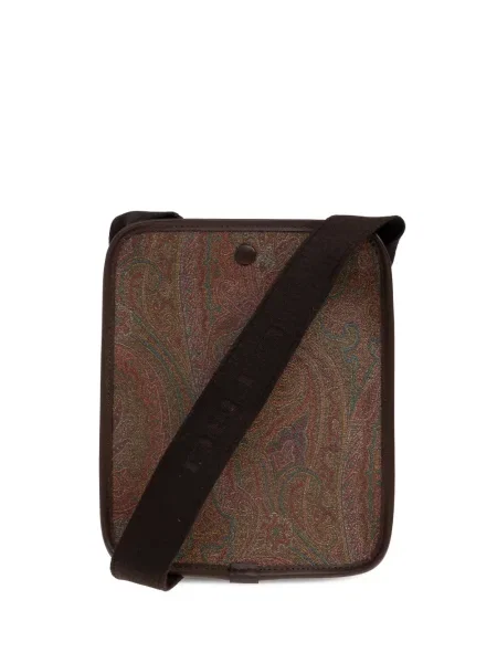 Geantă Etro cu model paisley maro
