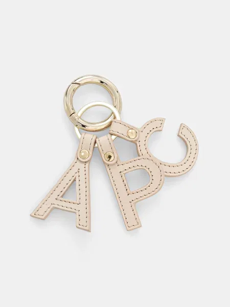Usnjen obesek za ključe A.P.C. porte-cles lettres bež