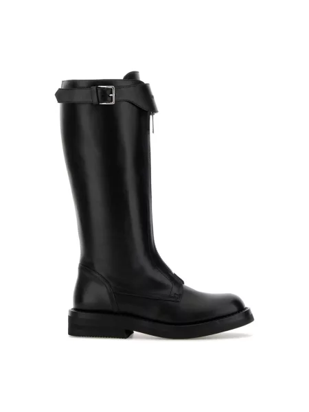 Kozaki Alexander Mcqueen skórzane czarne