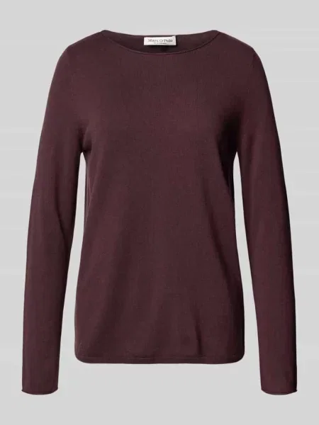Sweter o kroju regular fit z dzianiny z mieszanki wełny Marc O'polo bordowy