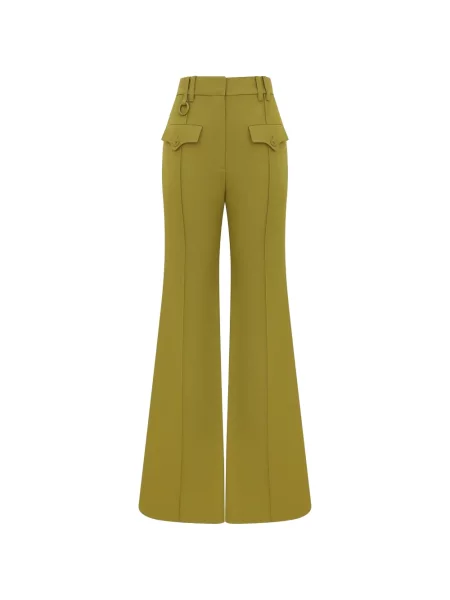 Spodnie Zimmermann dzwony zielone