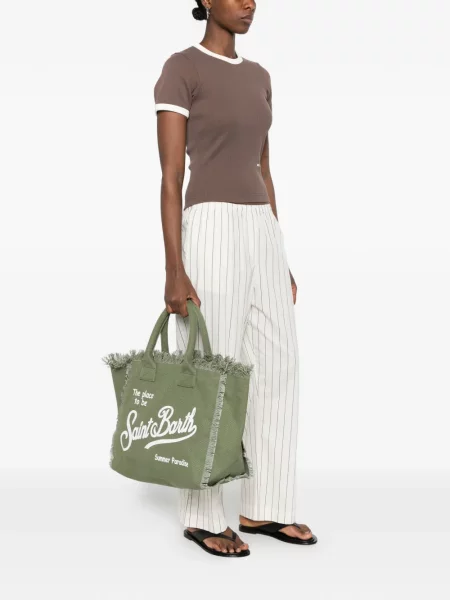 Geantă shopper Mc2 Saint Barth verde