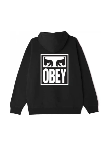 Geacă Obey cu glugă negru