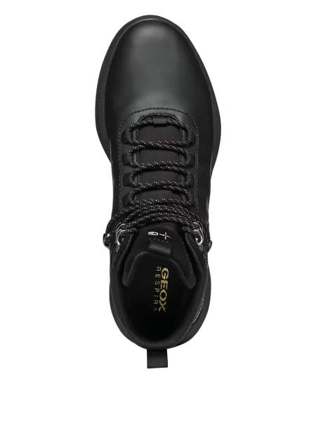 Botine Geox cu șireturi din piele negru