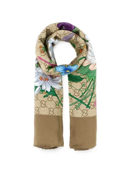 Fular Gucci de mătase cu imagine