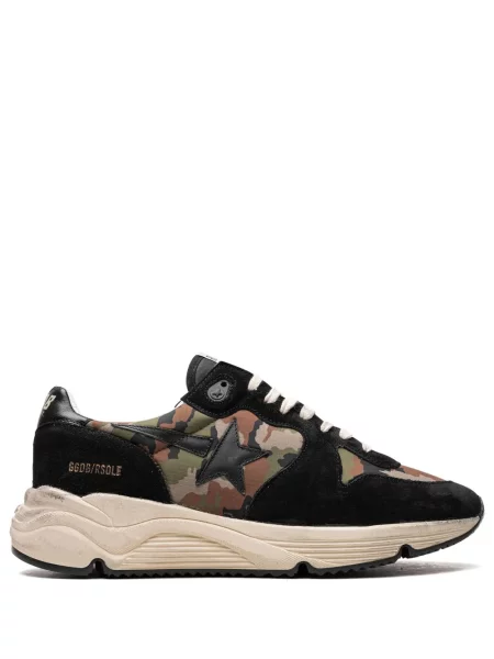 Trčanje tenisice Golden Goose Running Sole s printom s camo uzorkom crna