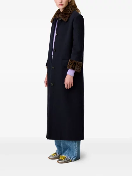 Kaput Claudie Pierlot s printom s leopard uzorkom plava