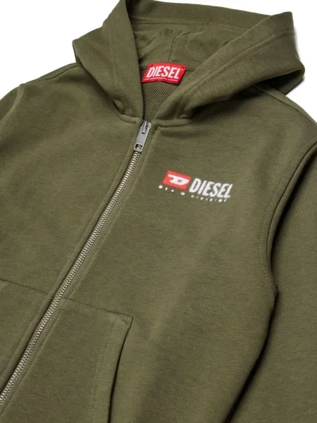 Bluza z kapturem dziecięca Diesel zielona