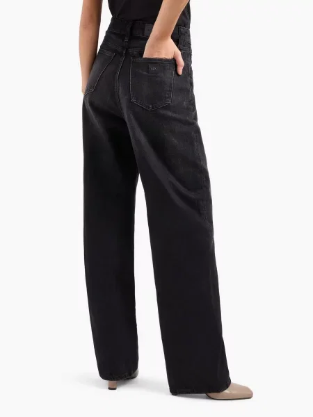 Широкие джинсы Armani Exchange черные
