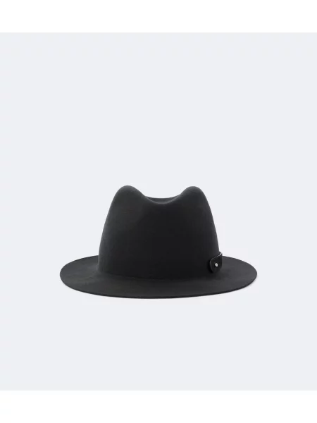 Pălărie de soare Agnona de lână negru