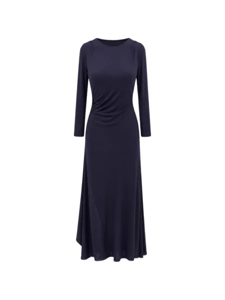 Lung rochie Liviana Conti asimetrică albastru