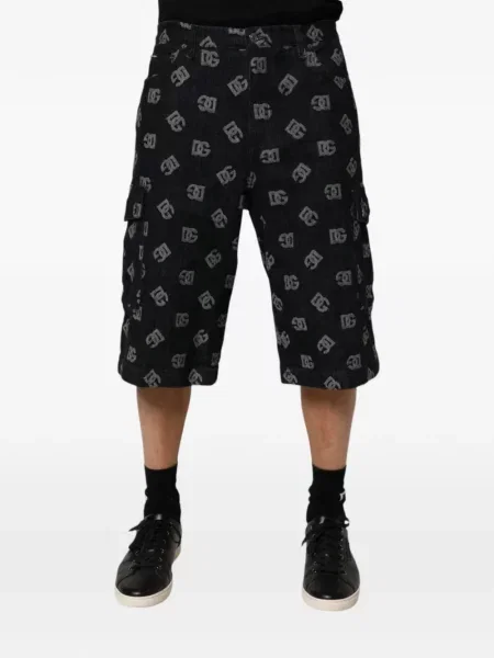 Pantaloni scurți cargo Dolce & Gabbana cu imagine albastru