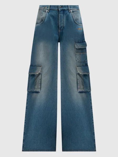 Джинси карго з логотипом Off-white сині