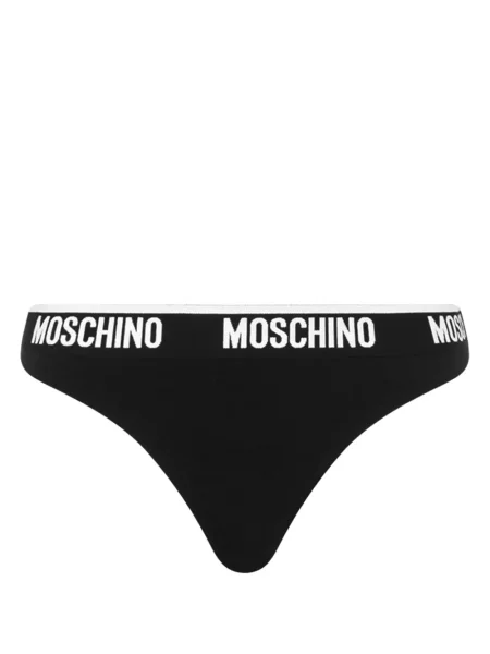 Chiloți tanga Moschino negru