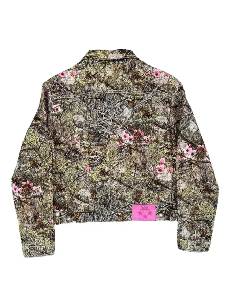 Geacă Sp5der cu model floral cu imagine verde