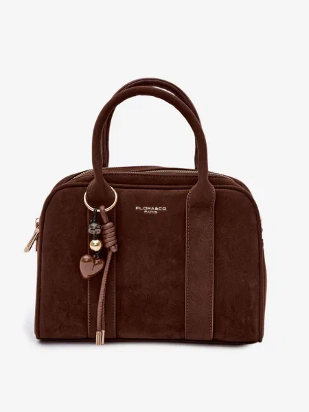 Geantă Flora & Co din piele maro