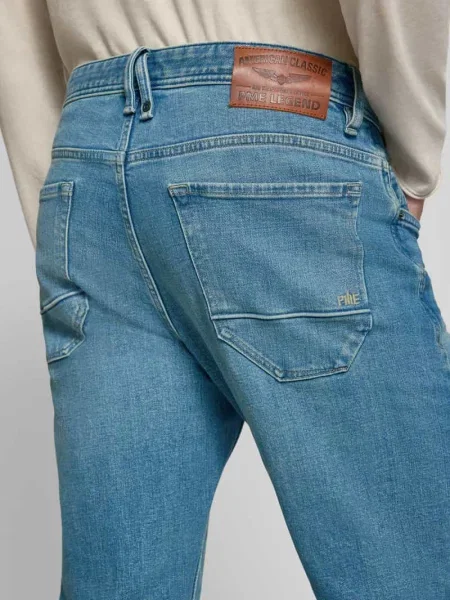 Jeansy o kroju straight fit z domieszką bawełny model Wingload' Pme Legend niebieskie