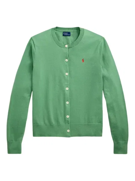Tricou Polo Ralph Lauren din piele cu broderie în carouri maro