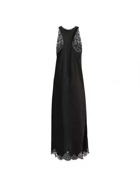 Satynowa sukienka Balenciaga czarna