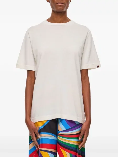 Tricou Extreme Cashmere din cașmir alb