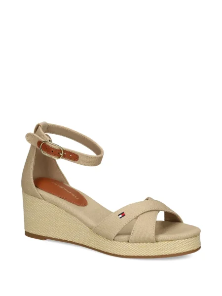 Espadrile Tommy Hilfiger cu pană din canvas