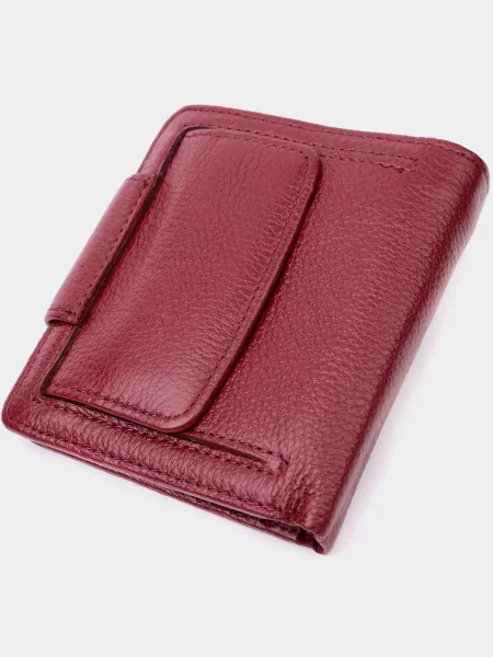 Кожаный кошелек St Leather Accessories бордовый