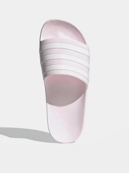Кожаные шлепанцы Adidas розовые