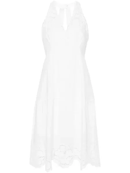 Rochie midi Twinset până la genunchi de costum alb