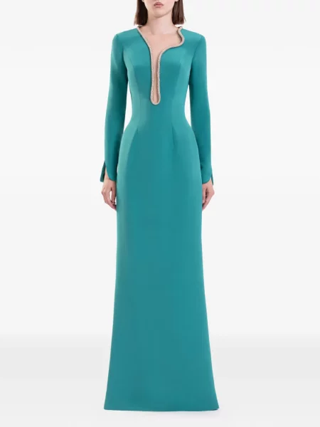 Rochie maxi Saiid Kobeisy verde