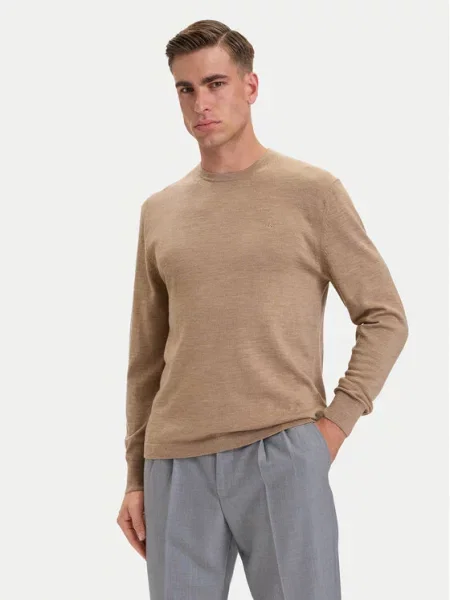 Calvin Klein Пуловер Тъмнобежов