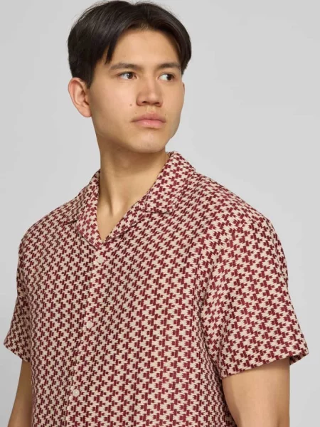 Koszula casualowa o kroju regular fit we wzorze na całej powierzchni model MONTAUK' Jack & Jones