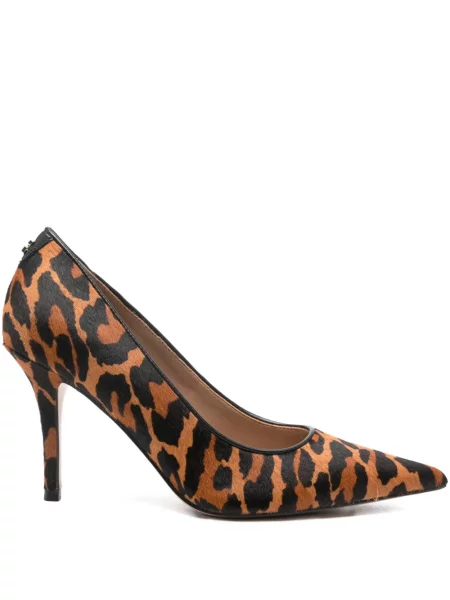 Pantofi cu toc Guess cu imagine cu model leopard maro