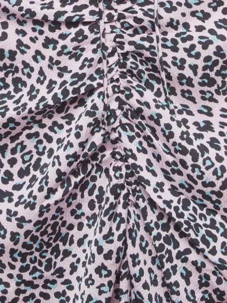 Rochie midi Maje cu imagine cu model leopard roz