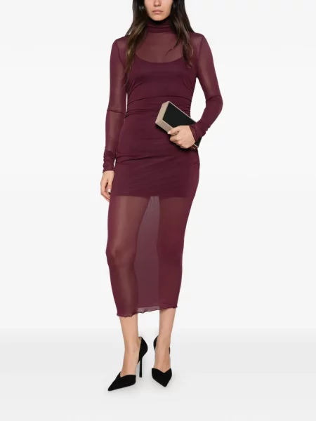 Rochie Aniye By cu volane roșu