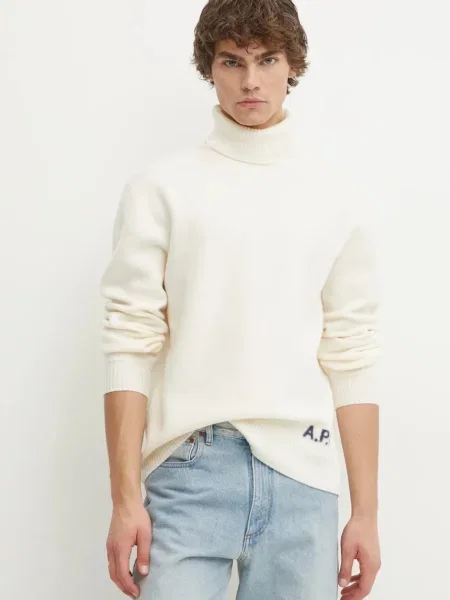 A.P.C. gyapjú pulóver pull walter bézs