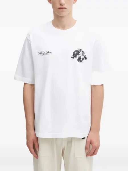 Tricou Filling Pieces cu imagine alb