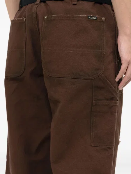 Pantaloni Kamiya zdrențuiți maro