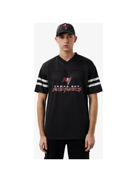 Koszulka New Era Team NFL Script Mesh Tampa Bay Buccaneers z krótkim rękawem czarno-czerwona M biała