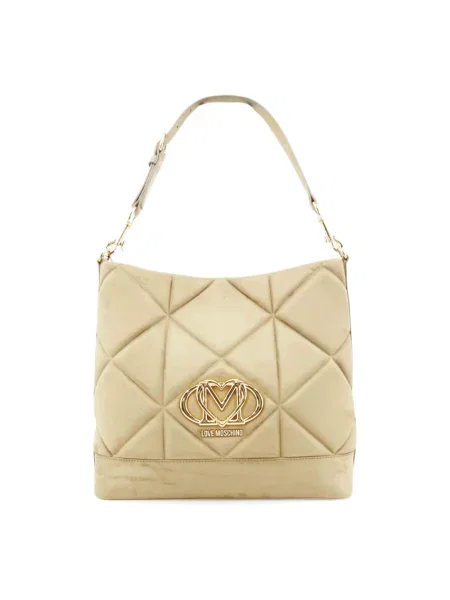 Torebka Love Moschino pikowana beżowa