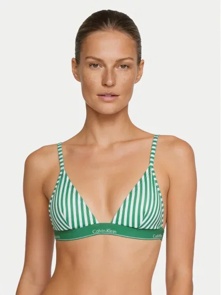 Calvin Klein Swimwear Góra od bikini zielony