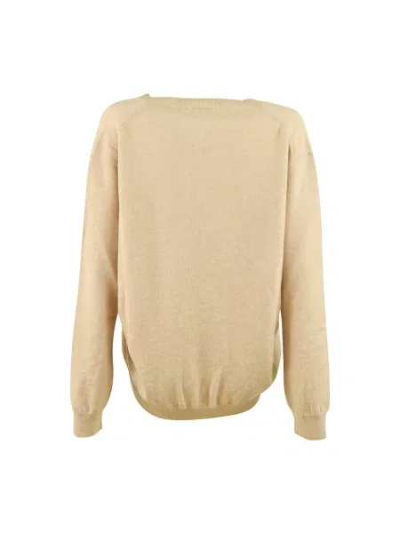 Sweter Malo z dekoltem w serek beżowy
