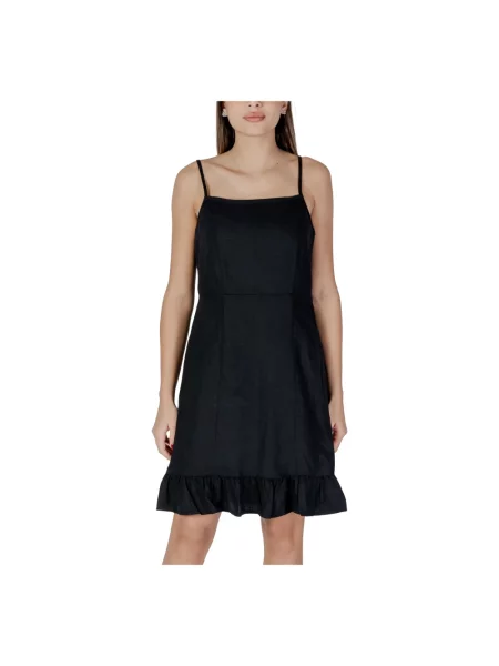 Mała sukienka mini B.young bez rękawów na ramiączkach czarna