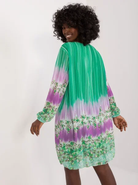 Rochie Fashionhunters cu imagine de costum verde