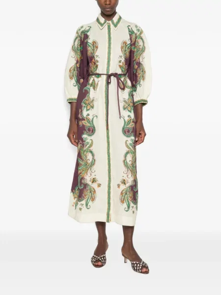 Rochie tip cămașă Alemais cu imagine cu model paisley