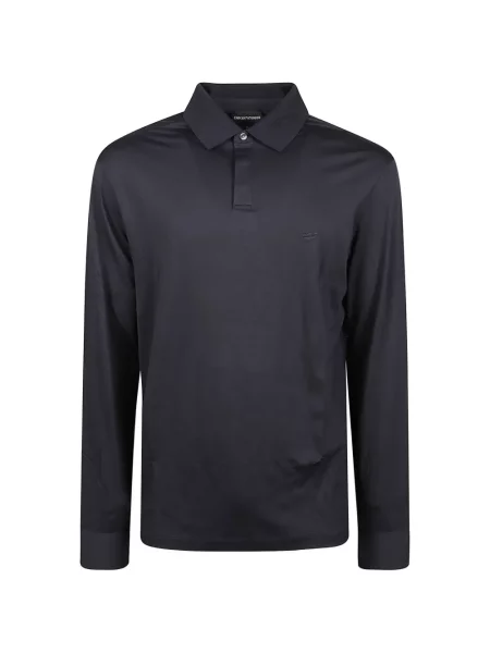 Lung tricou polo Emporio Armani negru